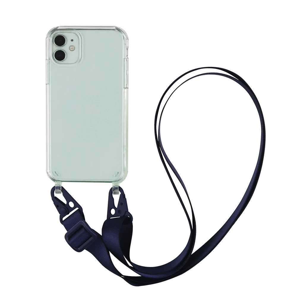 Transparent TPU PC Crossbody Necklace Phone Case With Fashion Lanyard transparent-tpu-pc-crossbody-necklace-phone-case-with-fashion-lanyard