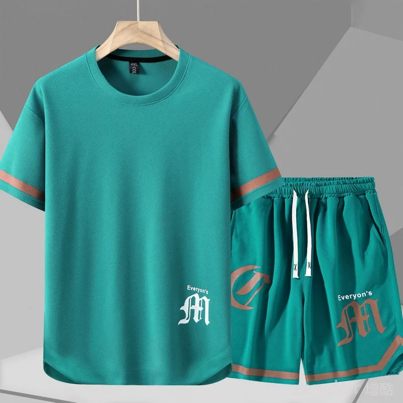 Conjunto deportivo de ocio para hombre, camiseta de manga corta
