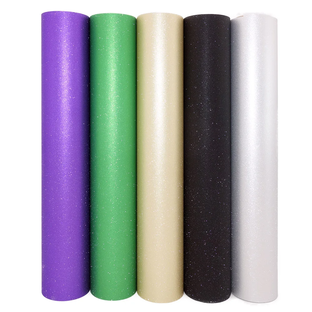 Self Adhesive Glitter Vinyl Roll Design Lettering Film Decal Sticker for DIY Xmas Card