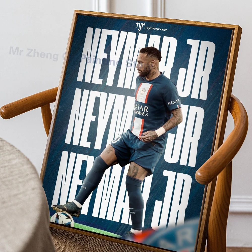 thumbnail image 1 of 1 póster de N-Neymar, autoadhesivo, impermeable, de papel, para decoración de pared de cafetería, bar y habitación, 1 of 5