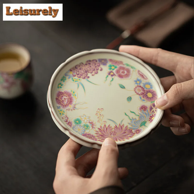 Lard Jelly Small Garden Tea Set Complete Set Vintage Tea Ceremony Set Household Teapot And Tea Cup Set Teaware Ornaments Craft