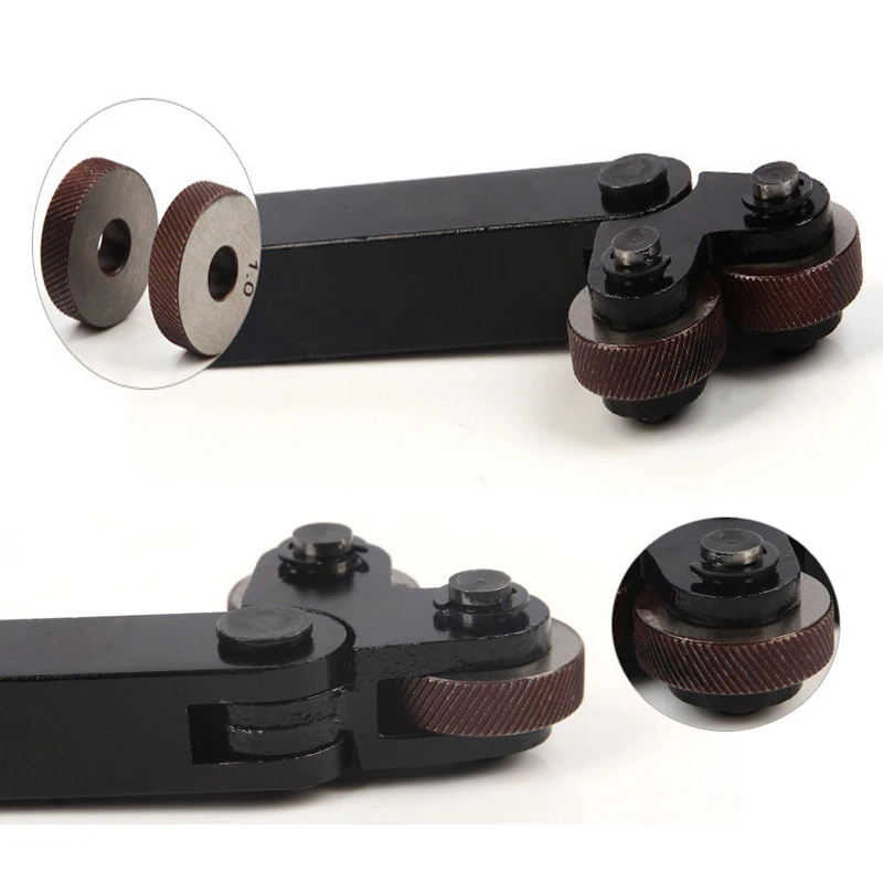 0.4mmDual Wheel Knurling Tool Set with Wheel Knurl Kit Lathe Cutter Knurling In Lathe Set Gear Hob Cutter Knurl Tool