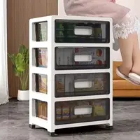 3-6 Tier Storage Cabinet,Large Capacity & Space-Saving Organizer,Multiple Colors & Styles for Living Room/Bedroom/Study 6