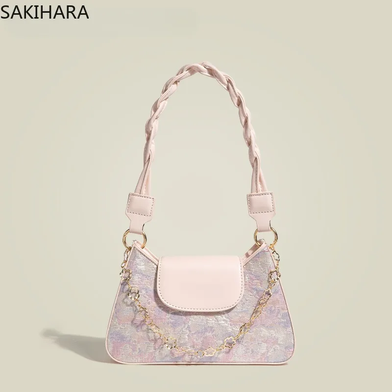 

Korean Fashion Patchwork Contrast Color PU Leather Floral New Arrive Designer Crossbody Bags Temperament Casual Bolsas De Mujer