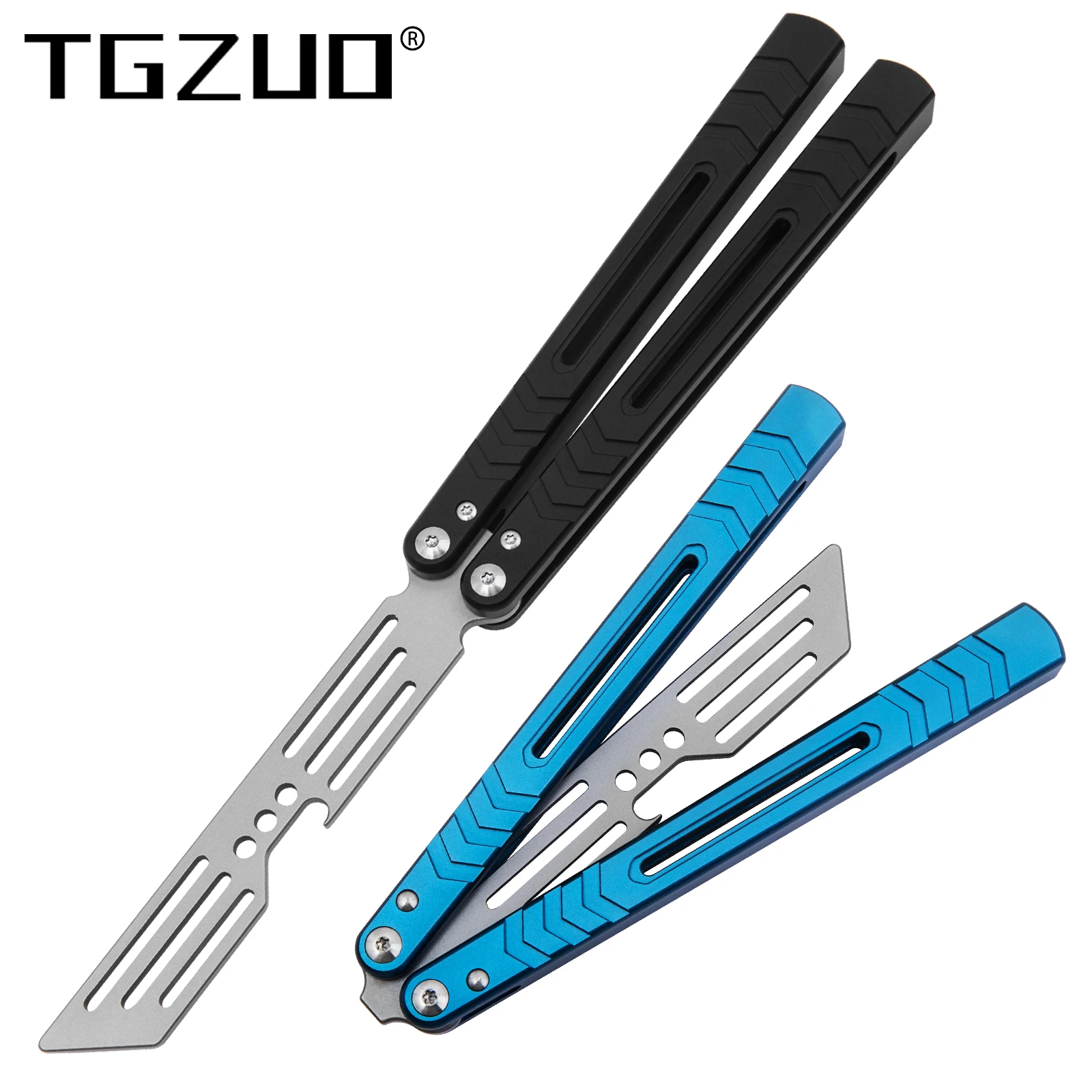 Butterfly Training Knife Bearing EDC Aluminum Handle Outdoor Portable Multifunction Tools New