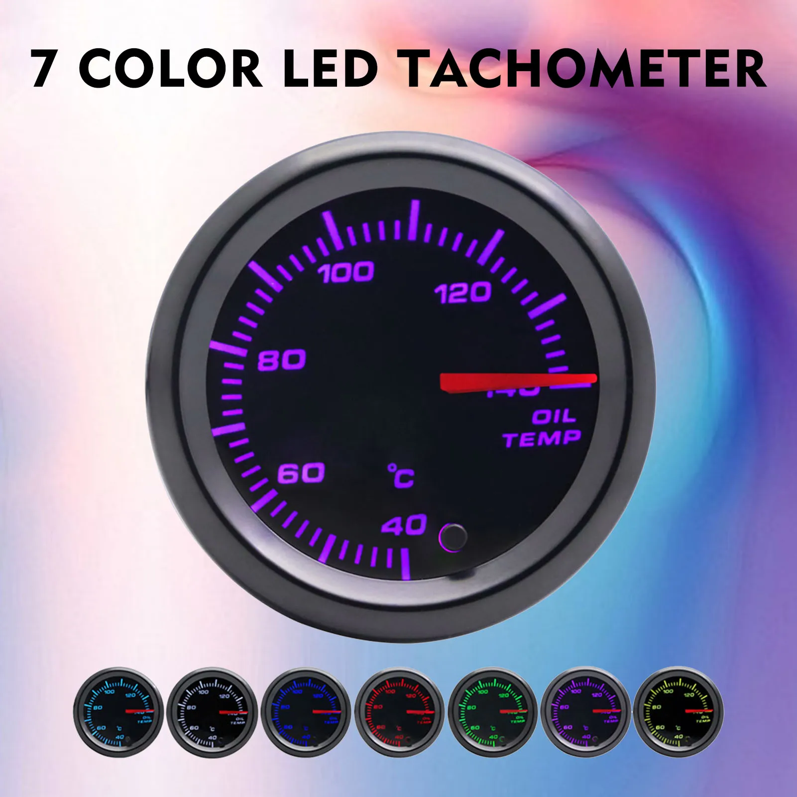 Gauge Meter Kit 52mm Diameter Smoked Lens GlowShift Tinted Color LED  Electronic Oil Pressure PSI AliExpress