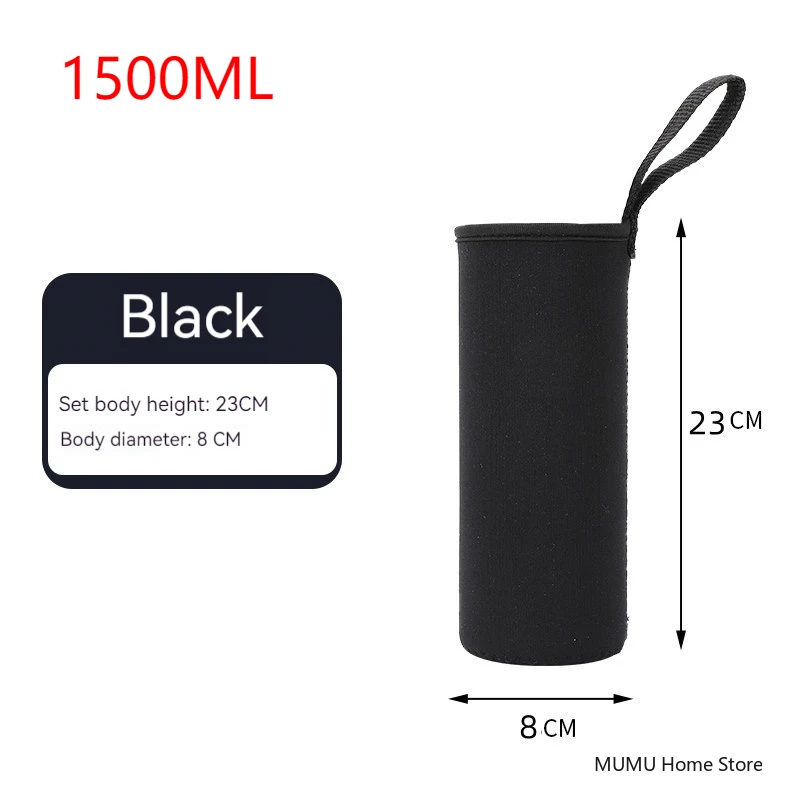 Custodia per bottiglia d'acqua sportiva da 750/1000/1500ML borsa isolata custodia per custodia in Neoprene custodia per tazza tazza per bottiglia  15