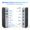 MOKiN USB C Docking Station Dual HDMI Monitor Adapter USB C Hub 3 Monitors Adapter with 4K Dual HDMI Displayport VGA 100W PD 3.0 2