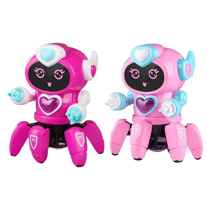 

Детские музыкальные игрушки с шестью когтями, танцующий ходячий робот для детей с музыкой и яркими мигающими огнями, пение