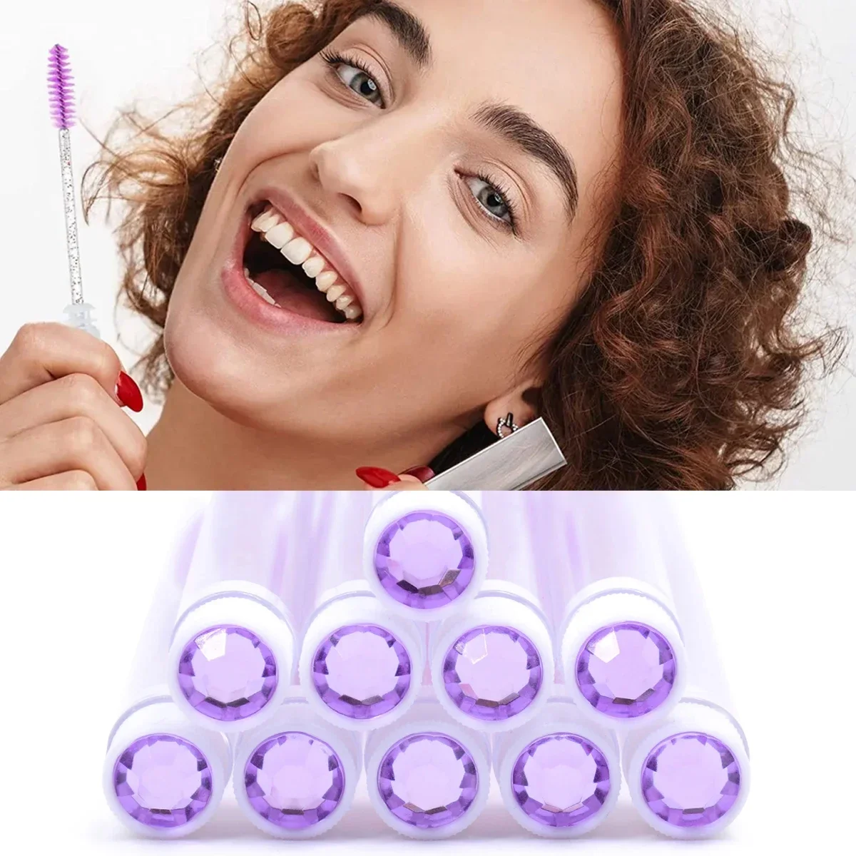 Reusable Eyelash Brush Tubes with Mascara Wands