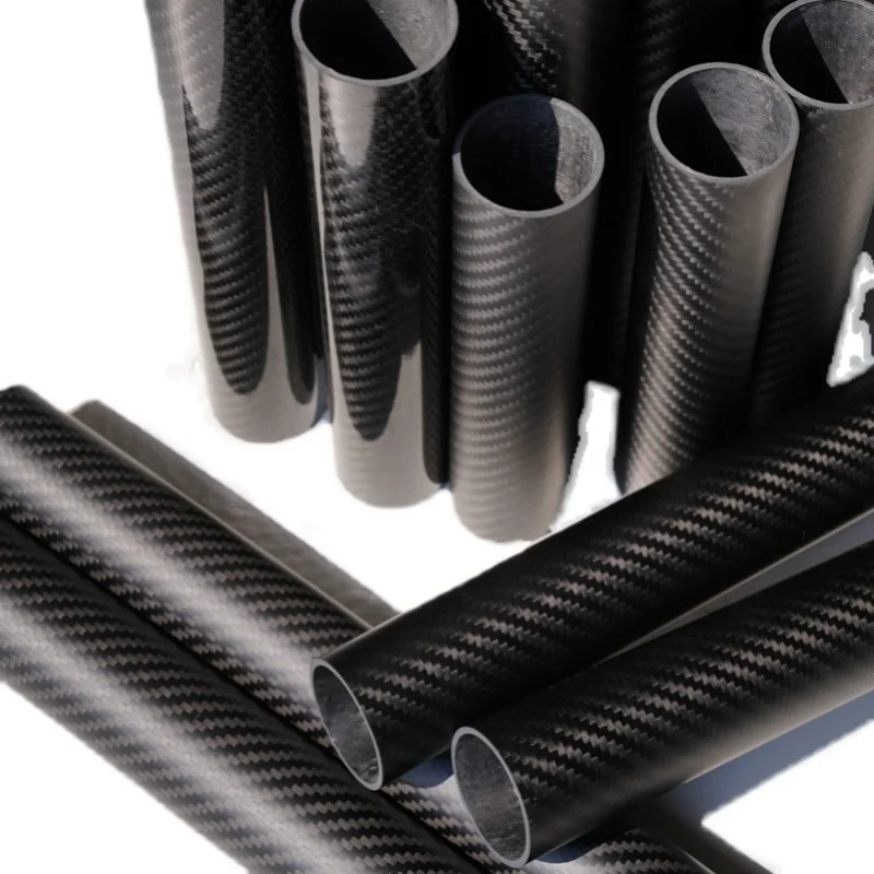 1Pcs Length1000mm Twill Glossy Large Diameter Carbon Fiber Pipe Tube For Drone Frame RC