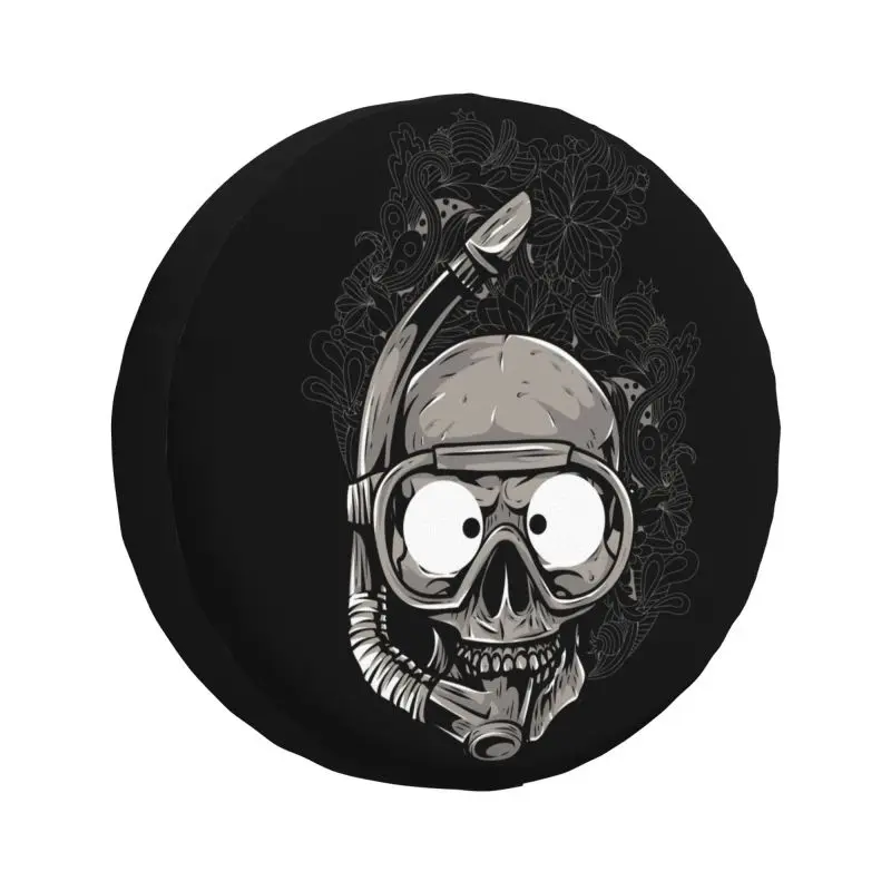 

Scuba Skull Dive Diver Spare Tire Cover for Jeep Hummer SUV RV Camper Car Wheel Protectors Accessories 14" 15" 16" 17" Inch