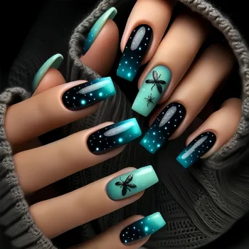 24pcs/set medium long fake nails fashion 1