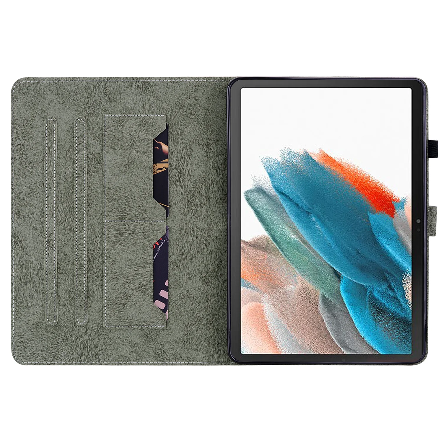 Premium PU Leather Cute Tiger Tablet Case - 11-Inch Cover