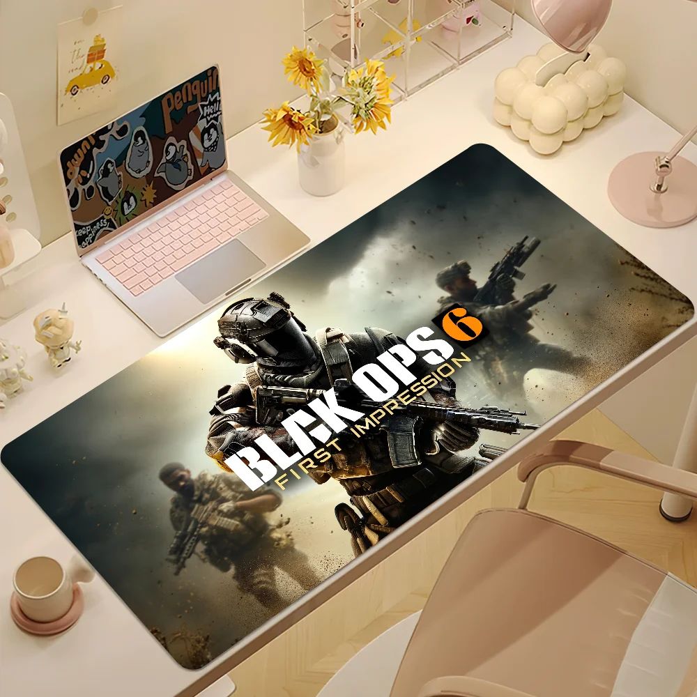 Game C-Call of D-Duty Black Ops 6 Mouse Pad Gaming Accessories Protector Office Laptop Gamer Cabinet Non Slip