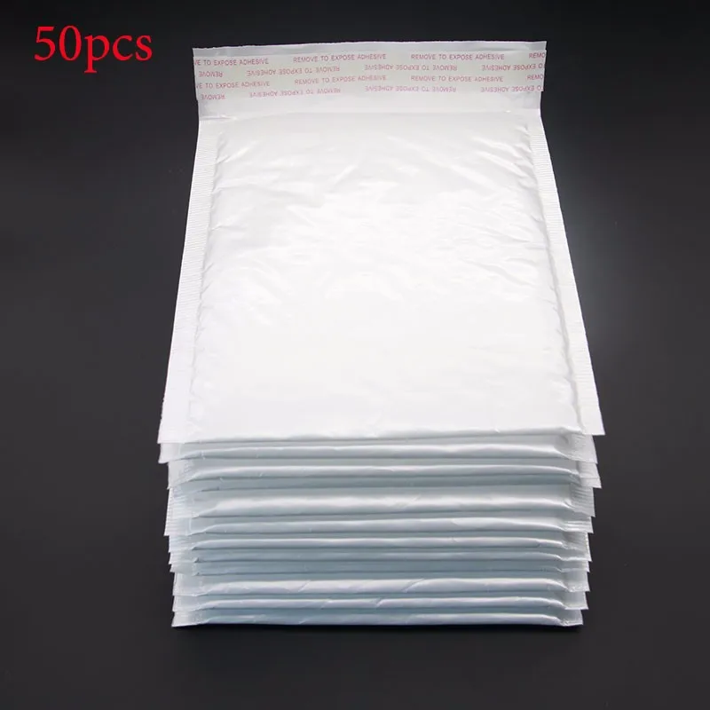 Wholesale 50 Pieces/batch Manufacturer White Bubble Bag Mail Envelope Courier Shipping Packaging Envelope Paper 13x17cm