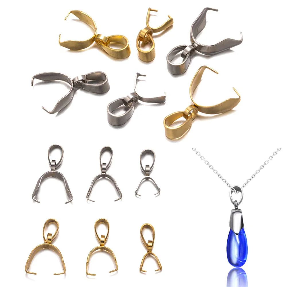 10/20 stücke Edelstahl Prise Clip Kaution Verschluss Schnalle Stecker für DIY Halskette Anhänger Schmuck Handwerk Herstellung liefert Ergebnisse