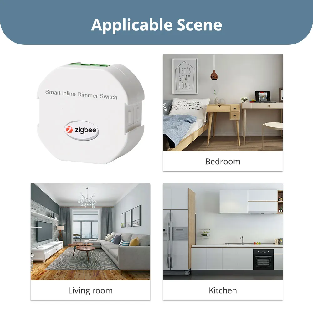 Zemismart Tuya Zigbee Dimmer Module SmartThings Control Alexa Google Home Control Smart Life APP smart switch