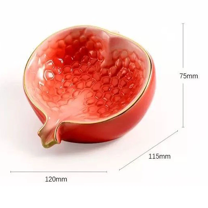 Ceramic Soap Dish, Home Bathroom Supplies, Creative Light Luxury Cute Pomegranate shape Soap Box No Punching Draining Water, 1Pc