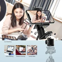 Universal Cell Phone Tripod Mount Adapter Tripod Ball Head 360 Rotatable for Samsung iPhone Holder Tripod Selfie Stick Monopod - Image 5