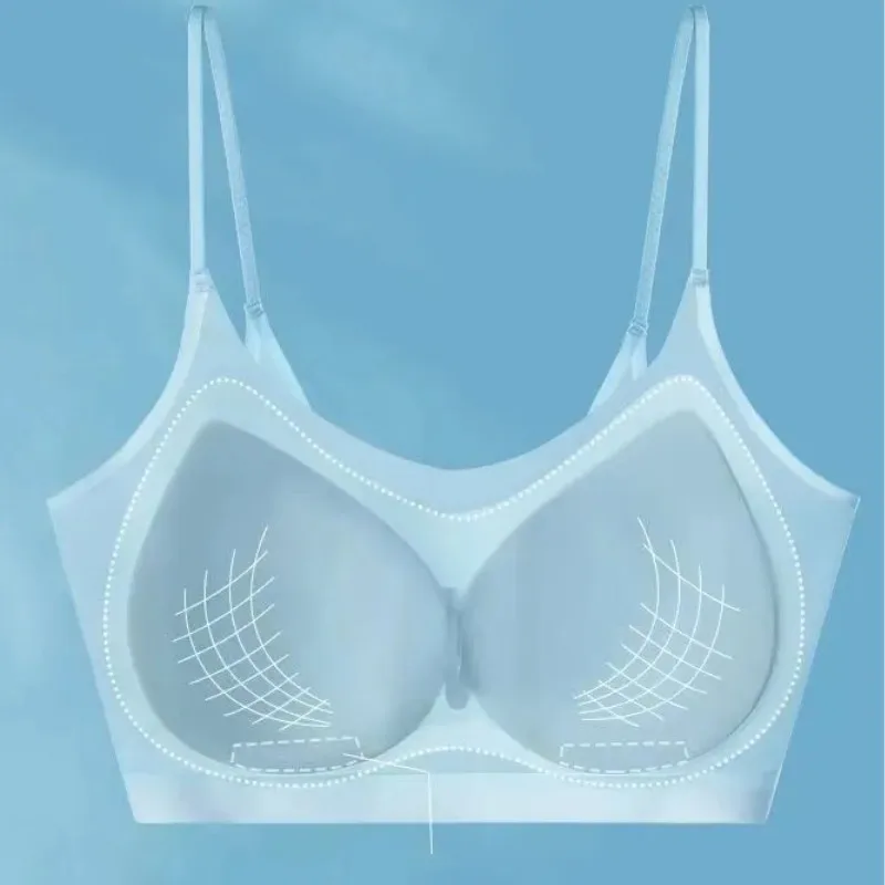 Ultra-thin Seamless Bras For Women Breathable Wireless Underwear Small Chest Sexy Lingerie Padded Push Up Bra Sexy Tube Top Bra