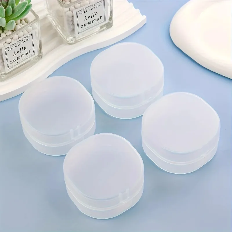 1PCS Durable Transparent Makeup Storage Box - Sealed Dust-Proof Design, Portable for Travel/Home, Fits Pads/Brushes/Beauty Balls 3