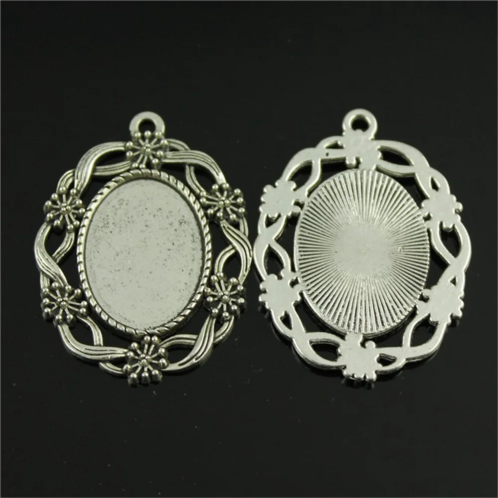 

Fit Oval 18X25Mm Antique Silver Color Base Components Accessories For Jewelry Jewelry Pendants Wholesale