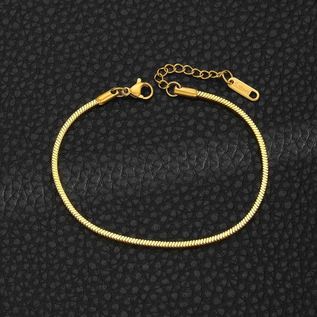 Box Chain Bracelet Men Stainless Steel Gold Silver Color Square Pendant Jewelry Accessories