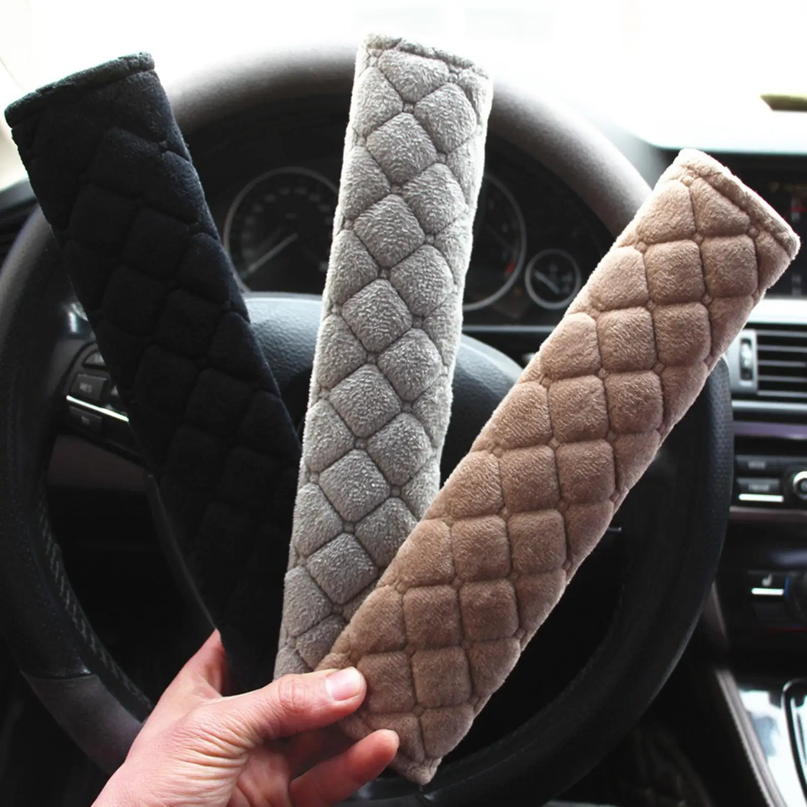 50/75cm Car Seat Belt Long Cover Universal Breathable Linen Shoulder Pad  Guard Protector Accessories for Truck Large Vehicle - AliExpress