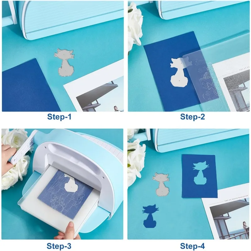 할로윈 박쥐 고양이 절단 다이 유령 거미줄 탄소강 절단 다이 스텐실, 카드 제작 장식 엠보싱 DIY, 2 개