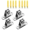 2/4Pcs Heavy Duty Fixed Pulley with Mounting Screws and Expansion Pulley Block Kit Detachable for Sliding Gate and Wire Rope 1