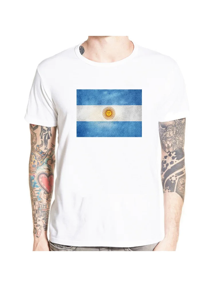 T-Shirt Bandiera Argentina Uomo Casual Manica Corta Girocollo Stampa T-Shirt Estate Argentina Bandiera Uomo Abbigliamento
