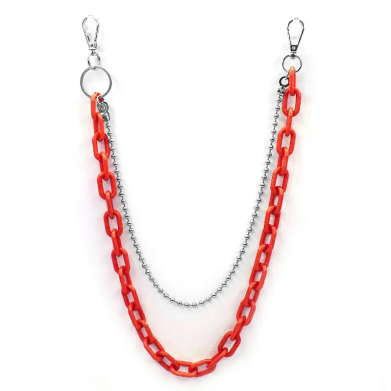 

Punk Trousers Chain Jean Keychain Ring Clip Long Metal Wallet Chain Waist Chain