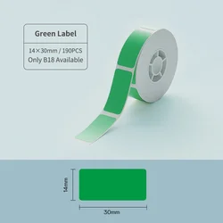 Wireless Portable Color Label Printer with Mobile Editing and Rechargeable Battery (Green 14x30mm)