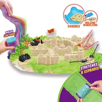 Moldable Play Sand Kit, Colorful Beach Sand, Magic Sand Art Kit with Sandbox Storage 300-500g for Choice Sensory Toys for Kids 1