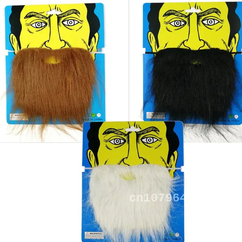 

Funny Creative Black Cyuan 1set Fake Mustache Halloween Cosplay Party Beards Decoration Pirate Party Mischief Decor Kids Favor