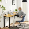 JHK Computer Desk Writing Study Office Gaming Table Modern Simple Style Compact with Side Bag Headphone Hook Easy Assembly 2