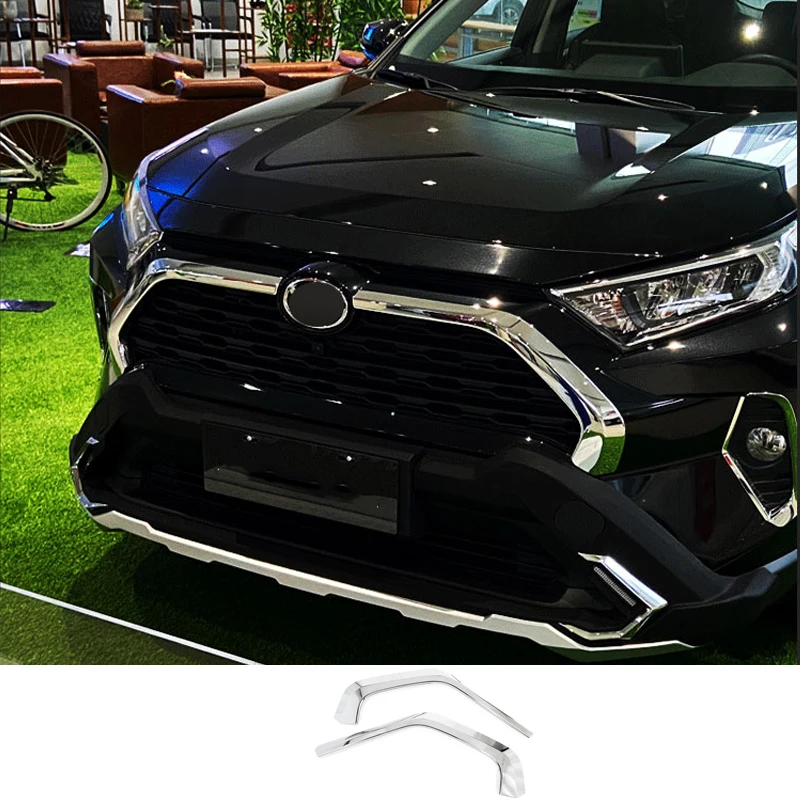 

Автомобильная ПЕРЕДНЯЯ РЕШЕТКА решетка бампер Накладка полоса для Toyota RAV4 XA50 2019 2020 автомобильный Стайлинг ABS хромированный