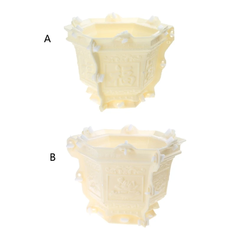 

Cement Home Decor Concrete Pot Mold Plastic Flower Pot Desktop Decor DIY Crafts