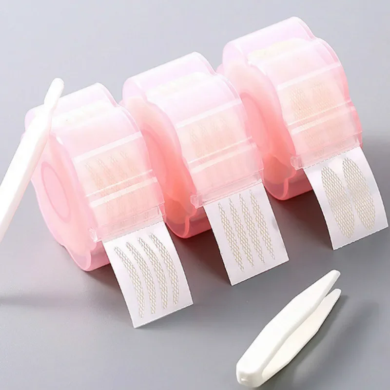 1Box Eyelid Tape Sticker Invisible Eyelid Paste Transparent Self-adhesive Lace Mesh Yarn Double Stickers