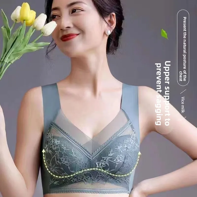 Seamless Lace Bra - Large Size Underwear | Breathable Thin Bra With Beautiful Back