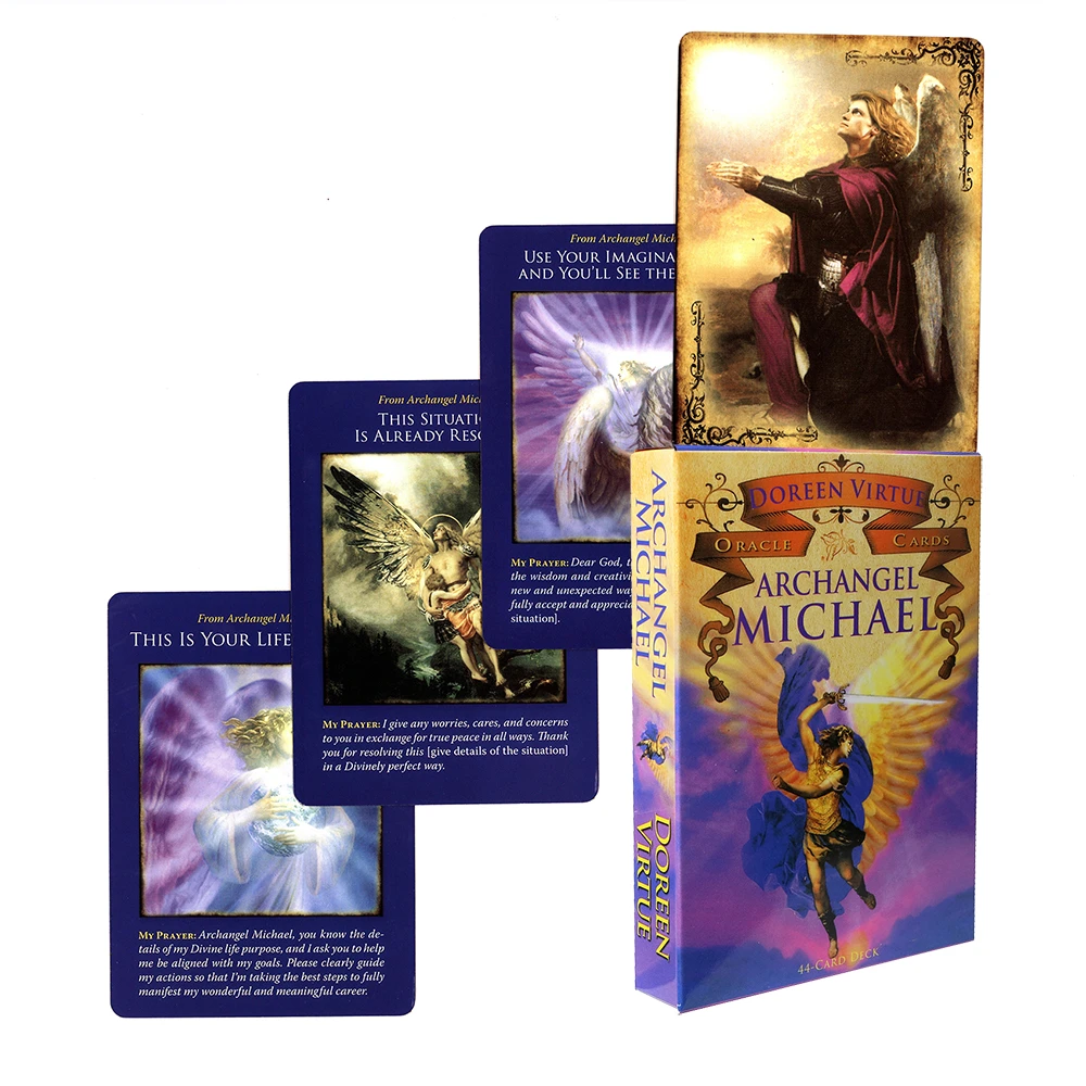 New Most Popular Angel Series Archangel Michael Oracle Cards Tarot Cards  For Beginners With Pdf Guidebook Doreen Virtue - Board Game - AliExpress