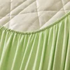 2025 New Solid Color Cotton Waterproof Bed Hat TPU Layer Green Mattress Cover Breathable Skin Friendly with Elastic Bedspread 5