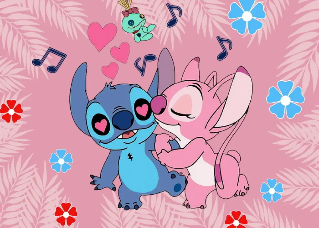 thumbnail image 1 of 1 juego de fondos para fiesta con temática de dibujos animados de Lilo y Stitch, decoración para fotos de fiestas de cumpleaños de niños, fondo de fotografía con flores del océano, 1 of 5