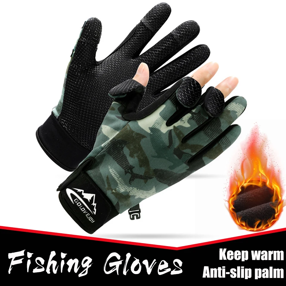 New Winter Fishing Gloves Men Women Anti-slip Wear-resisting Windproof  Touchscreen Fleece Warmth Outdoor Riding Sports Gloves - AliExpress