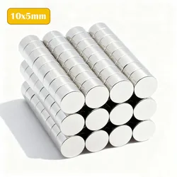 Super Strong Round Neodymium Magnet - 10mm x 5mm, N35 Grade, Permanent Magnetic NdFeB Refrigerator Magnet - 200 Pcs (10X5 mm)