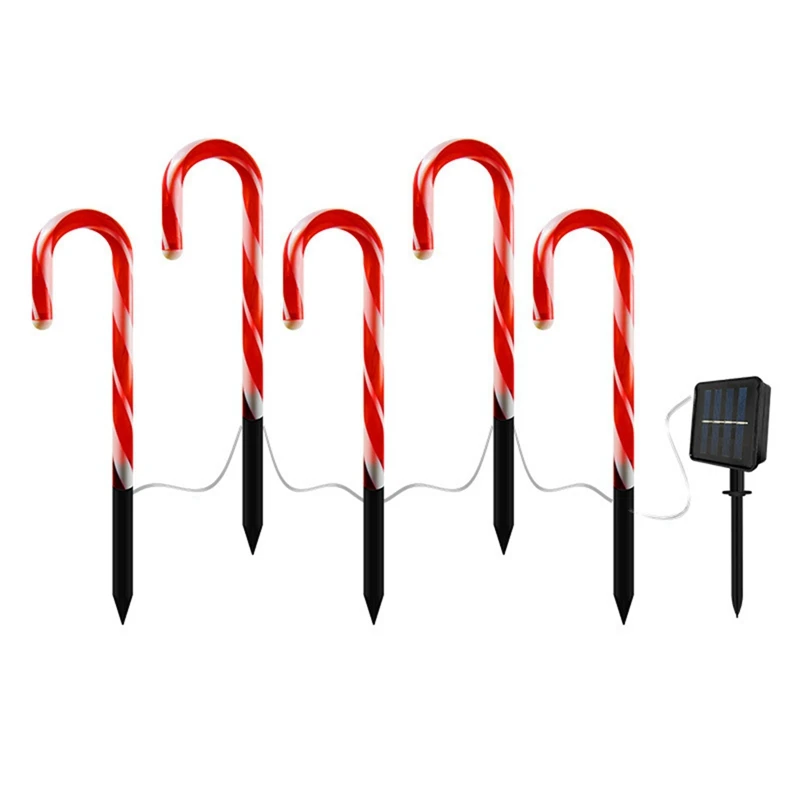 

Christmas Candy Cane Lights Red And White Path Making Lights For Outdoor Yard Landscape Lights, 15 Inch