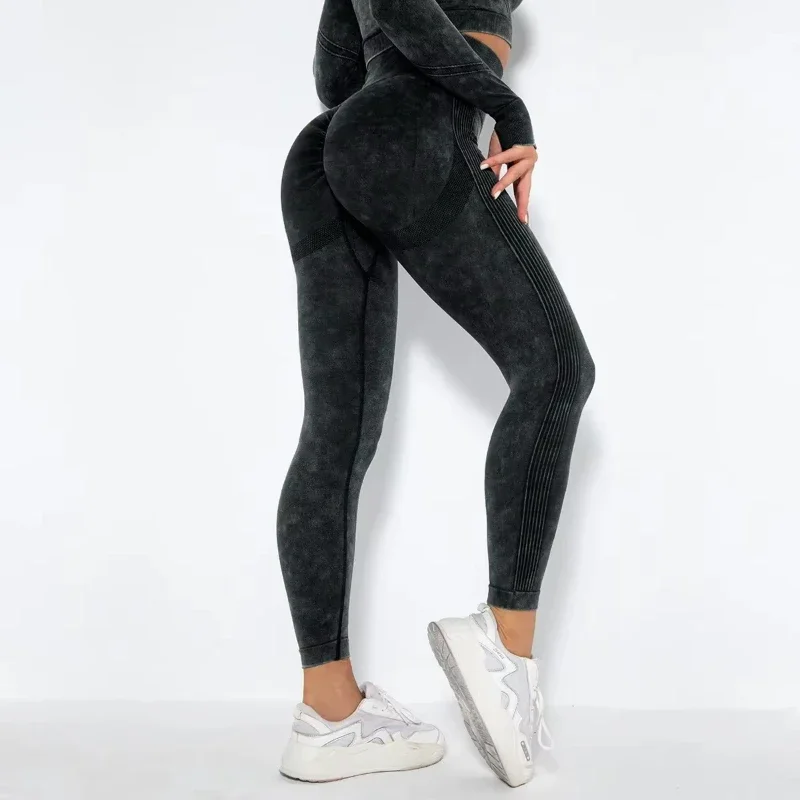 Women's High Waisted Tight Fitting High Stretch Sports Pants, Gym Yoga Pants, Running Exercise Fast Drying Women's Yoga Leggings 6