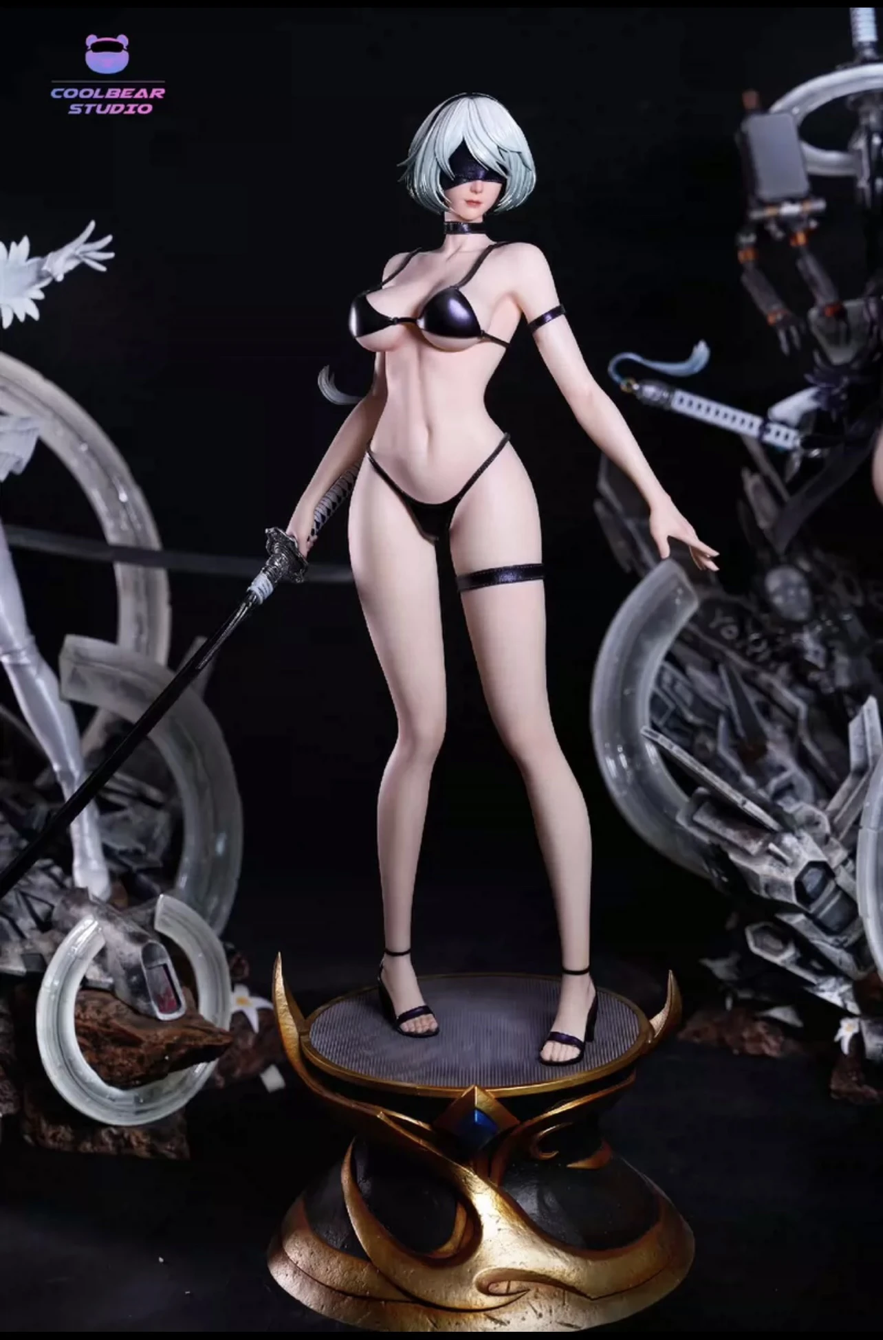 【超大型1/4スケール】NieR: Automata　2B　水着フィギュア 1/4 NieR: Automata Figure Yorha No. 2 Type B 2B Bikini Anime Girl