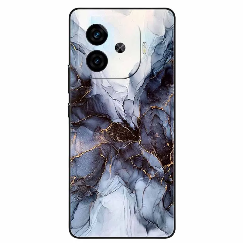 Soft Silicone Fashion Marble Shockproof Case - TPU Bumper Cover, 6.78